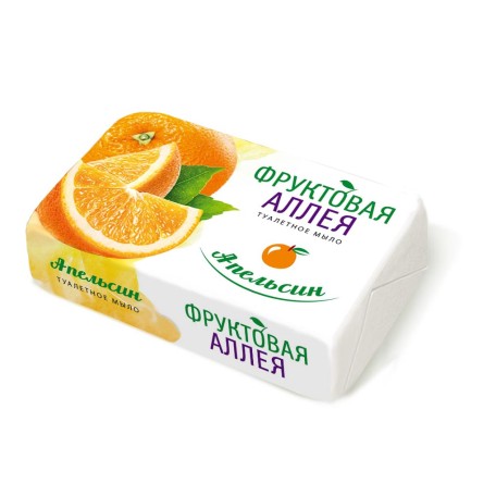 Туалетное мыло Фруктовая аллея Апельсин, 90 гр
